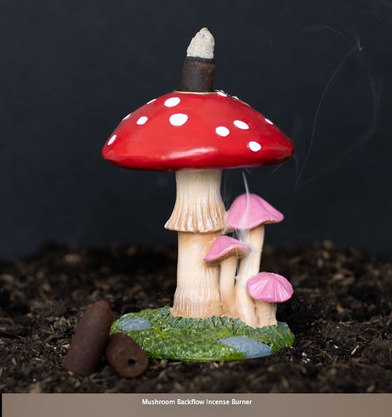 Mushroom Backflow Incense Burner- H11.5cm x W8.3cm x D8.3cm Etsy