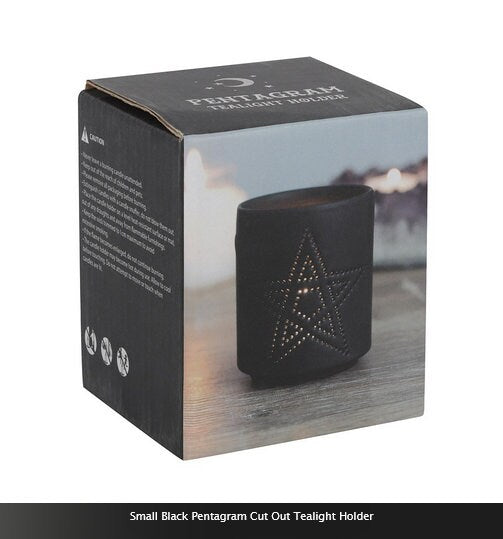 Small Black Pentagram Cut Out Tealight Holder H7cm W6cm D6cm ceramic Etsy