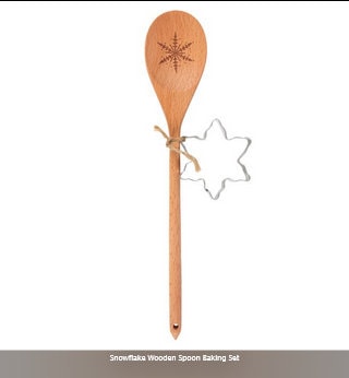 Snowflake Wooden Spoon Baking Set H28cm  W5.3cm D1.2cm Etsy