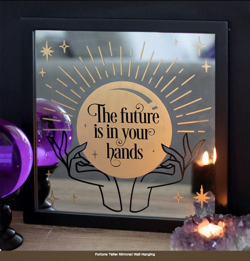 Fortune Teller Mirrored Wall Hanging H35cm  W35cm D1.25cm Etsy