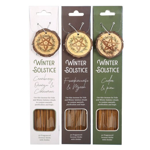 Set of 3 Winter Solstice Incense Stick Gift Set -3 packs of josticks with wooden holder. Etsy