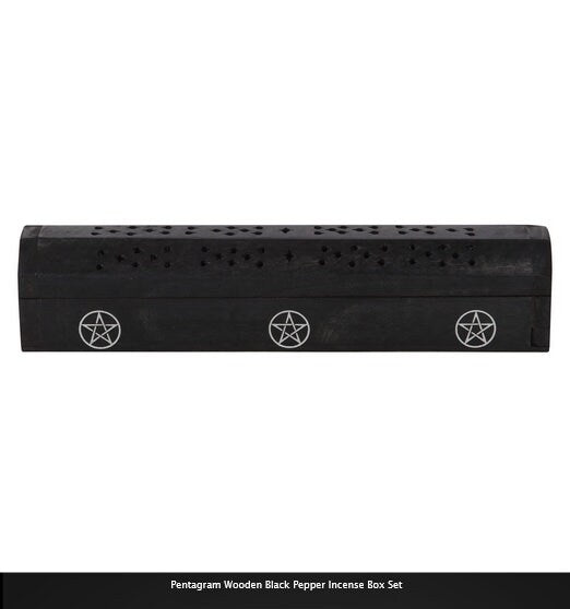 Pentagram Wooden Black Pepper Incense Box Set H6.5cm x W31cm x D6cm Etsy