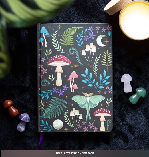 Dark Forest Print A5 Notebook H21cm  W14.6cm  D1.7cm Etsy