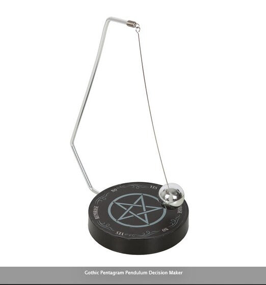 Gothic Pentagram Pendulum Decision Maker H21cm x W14.5cm x D10cm Etsy