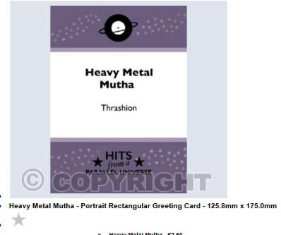 Heavy Metal Mutha.exclusive original handmade greeting card Etsy