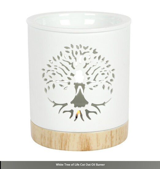 White Tree of Life Cut Out Oil Burner H10.5cm W9.5cm  D9.5cm Etsy