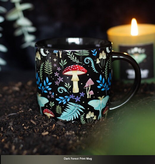 Dark Forest Print Mug H9.2cm x W12.2cm x D8.7cm Etsy