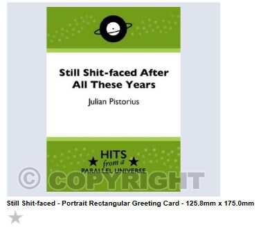 Still Shit-faced After All These Years- exclusive, hand-made, original greeting card.Rectangular Greeting Card - 125.8mm x 175.0mm Etsy