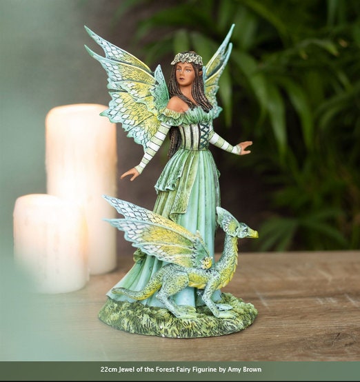 22cm Jewel of the Forest Fairy Figurine by Amy Brown, high-quality collectible,   Intricately sculpted, hand-painted and cast in resin Etsy