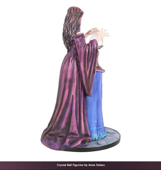 Crystal Ball Mystical Figurine by Anne Stokes, H25cm  W15cm D15.5cm hand-painted,intrcately crafted, collectible ,dragon, crystal ball Etsy