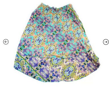 Silk paisley freesize Wrap Around Skirt, two layer, recycled, eco-friendly,hand-made.35  28  2 cm Etsy