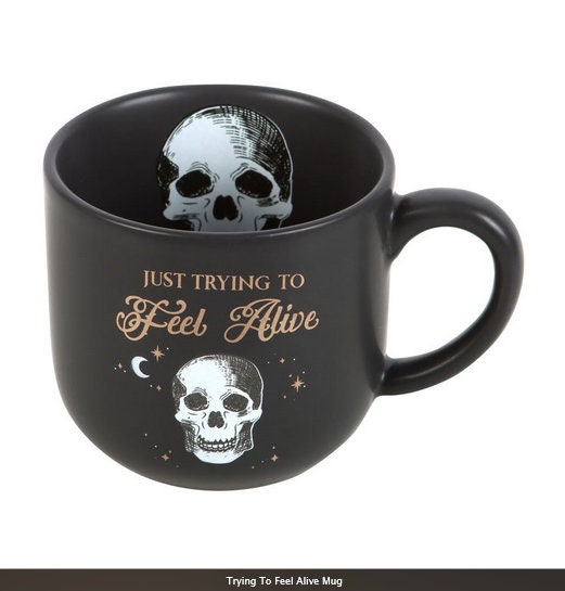 Trying To Feel Alive Mug H8.6cm x W13cm x D9.3cm gothic Etsy