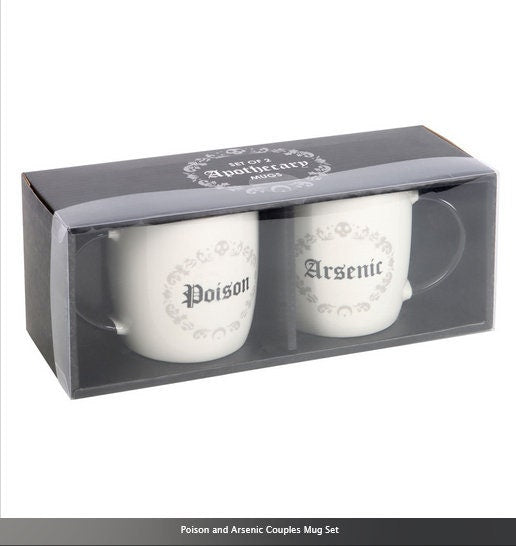 Poison and Arsenic Couples 2Mug gift Set H9cm x W12cm x D8.5cm gothic Etsy