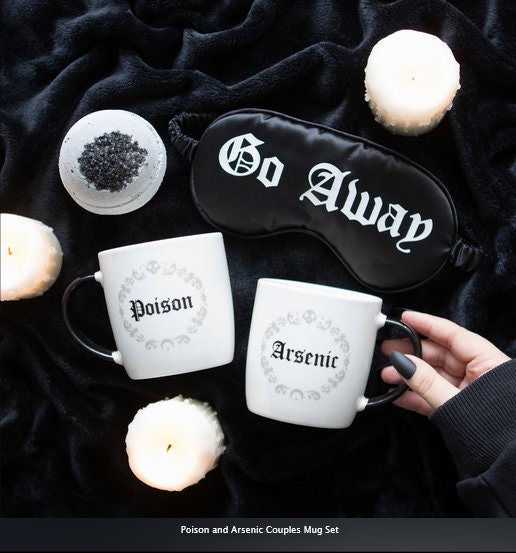 Poison and Arsenic Couples 2Mug gift Set H9cm x W12cm x D8.5cm gothic Etsy