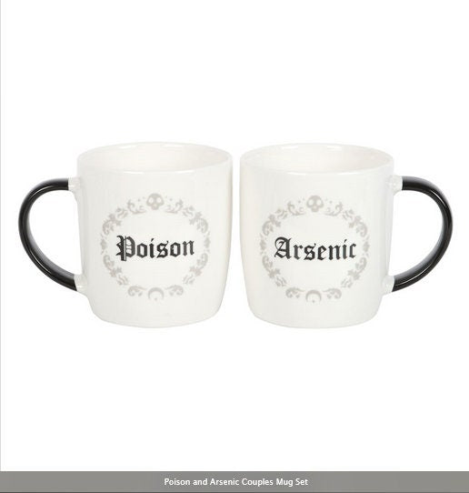 Poison and Arsenic Couples 2Mug gift Set H9cm x W12cm x D8.5cm gothic Etsy