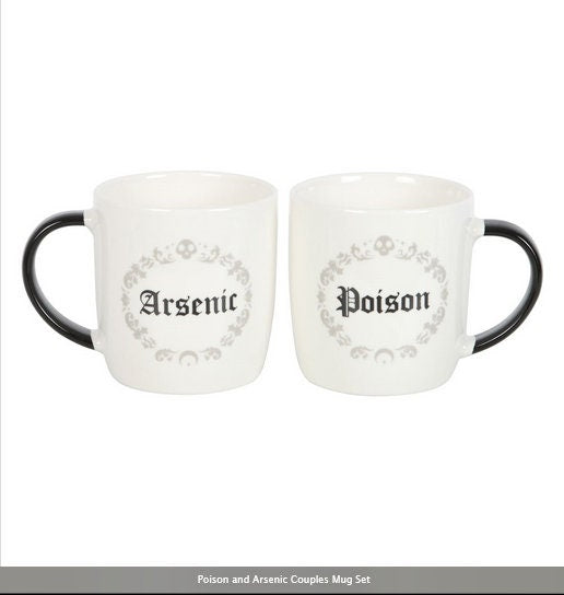 Poison and Arsenic Couples 2Mug gift Set H9cm x W12cm x D8.5cm gothic Etsy