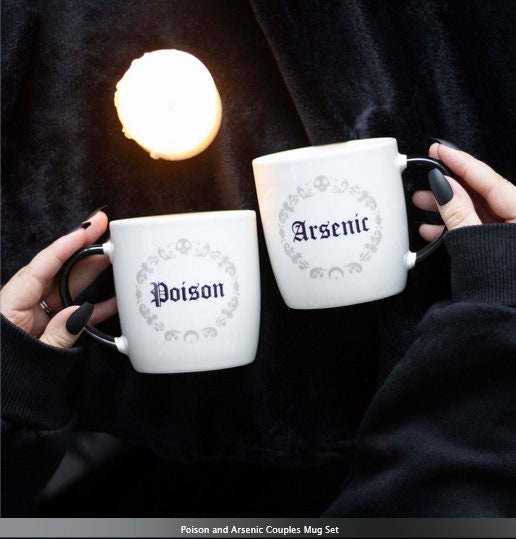 Poison and Arsenic Couples 2Mug gift Set H9cm x W12cm x D8.5cm gothic Etsy