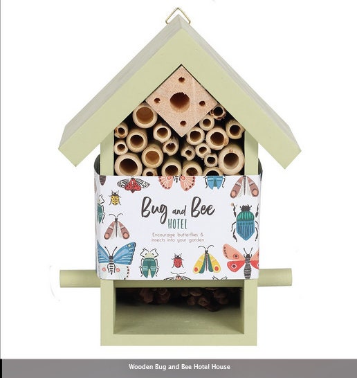 Wooden Bug and Bee Hotel House H24cm x W18.5cm x D13cm Etsy