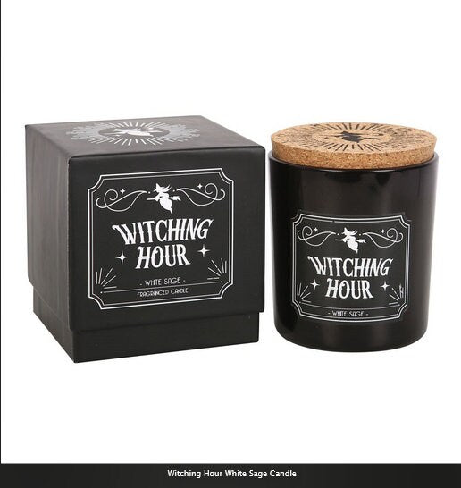 Witching Hour White Sage Candle black H8.5cm x W7.5cm x D7.5cm Etsy