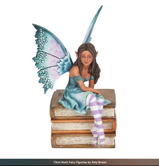 19cm Book Fairy Figurine by Amy Brown-collectible,Intricately sculpted and cast in resin, purple teale, Etsy