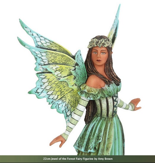 22cm Jewel of the Forest Fairy Figurine by Amy Brown, high-quality collectible,   Intricately sculpted, hand-painted and cast in resin Etsy