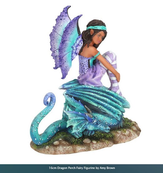 16cm Dragon Perch Fairy Figurine by Amy Brown-collectible,Intricately sculpted, hand-painted and cast in resin, purple teale, Etsy