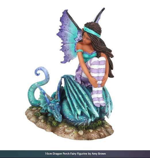 16cm Dragon Perch Fairy Figurine by Amy Brown-collectible,Intricately sculpted, hand-painted and cast in resin, purple teale, Etsy