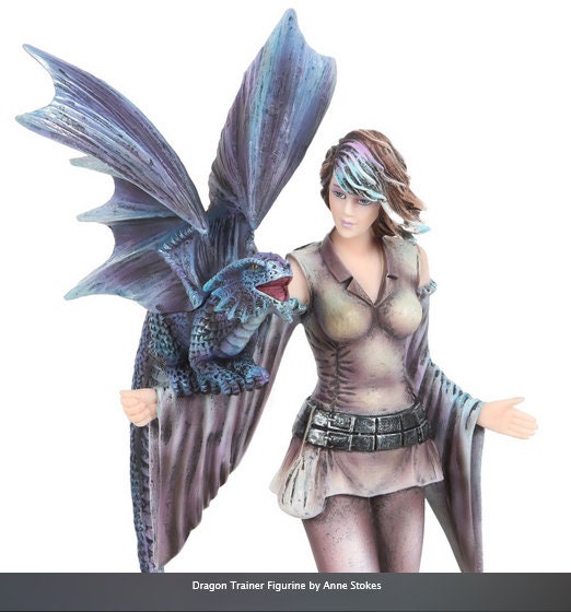 Dragon Trainer Figurine by Anne Stokes,  H24.5cm x W14cm x D11cm hand-painted,intricately crafted, collectible ,dragon, Etsy