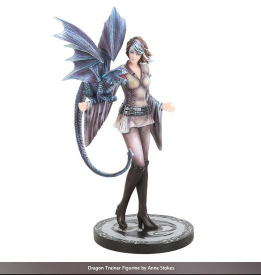 Dragon Trainer Figurine by Anne Stokes,  H24.5cm x W14cm x D11cm hand-painted,intricately crafted, collectible ,dragon, Etsy