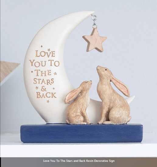 Love You To The Stars and Back Resin Decorative Sign H13.5cm x W12cm x D4cm Etsy