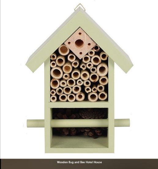 Wooden Bug and Bee Hotel House H24cm x W18.5cm x D13cm Etsy