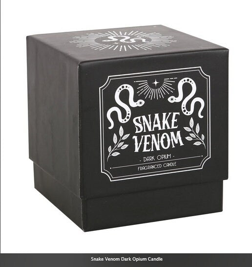 Snake Venom Dark Opium Candle black H8.5cm x W7.5cm x D7.5cm Etsy