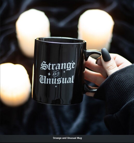 Strange and Unusual Mug black witchy goth  H9.5cm x W12cm x D8.2cm Etsy