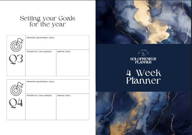 The Essential SoloPreneur Planner-printable/ digital download-210 pages Etsy