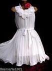 Vintage 1920's inspired  Flapper White Chiffon Flower Dress US 8 EUR 40 Gatsby Etsy