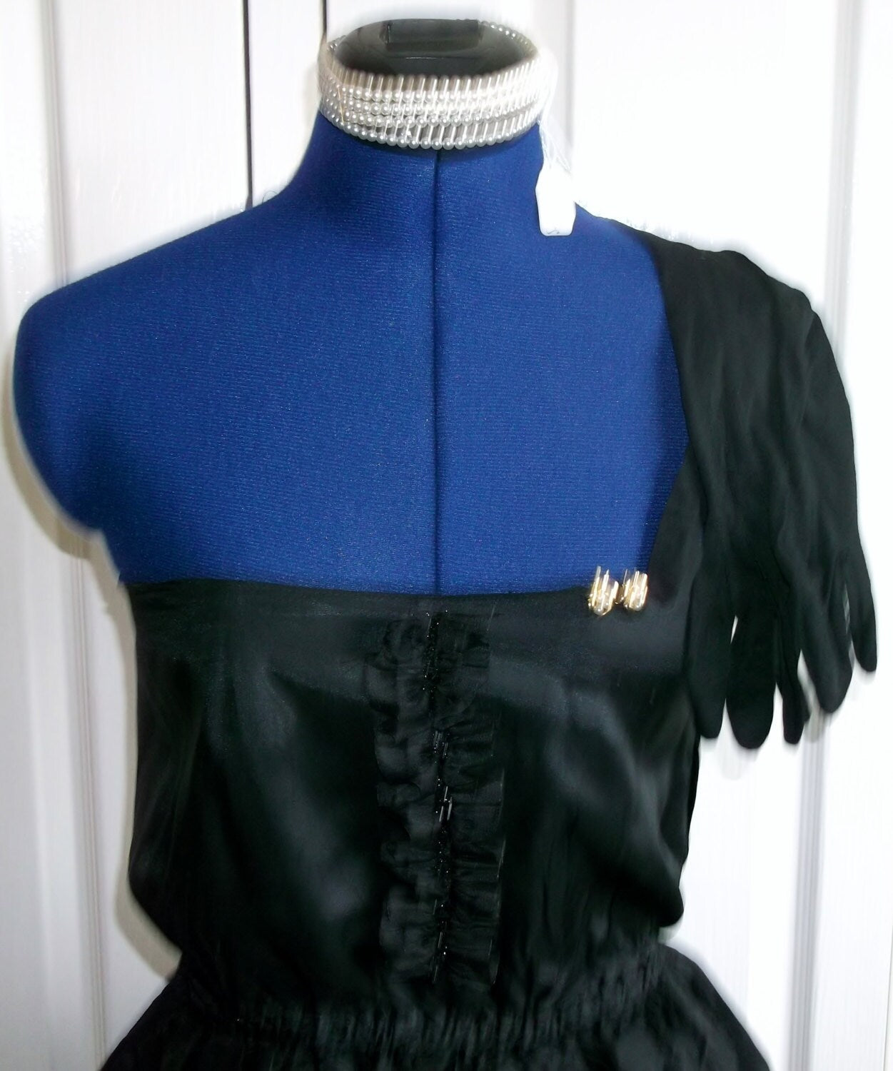 True Vintage/retro black tiered rara stapless goth/victorian dress 80s Etsy