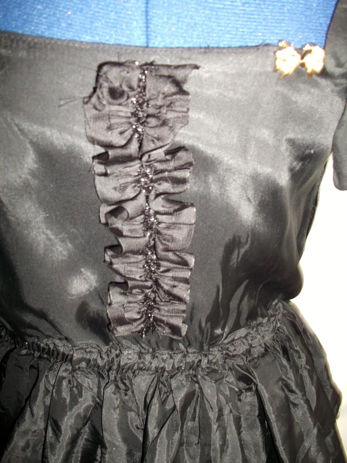 True Vintage/retro black tiered rara stapless goth/victorian dress 80s Etsy