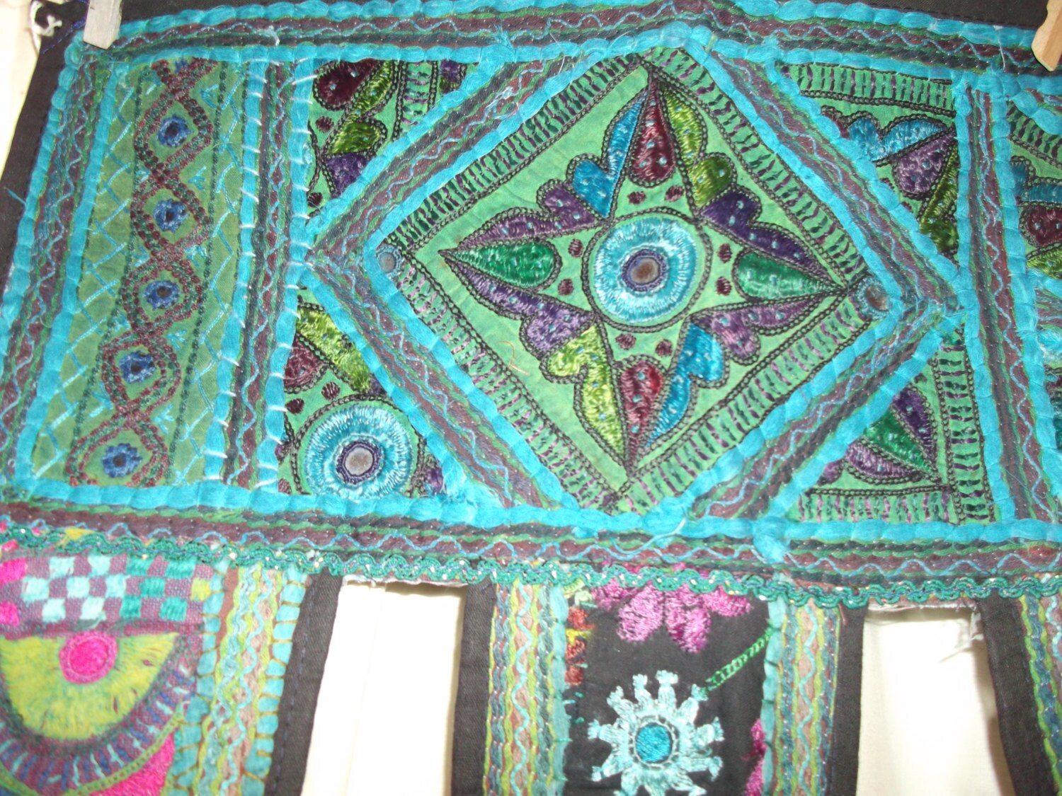 Indian Toran-Ornamentation for over doors, windows-embroidered & Shisha mirrors Etsy