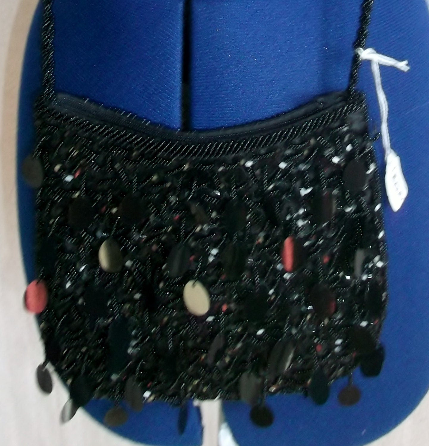 Vintage Glam- black satin occasion shoulder bag with intricate hand-crafted sequins and beadwork, lined, over shoulder. Etsy