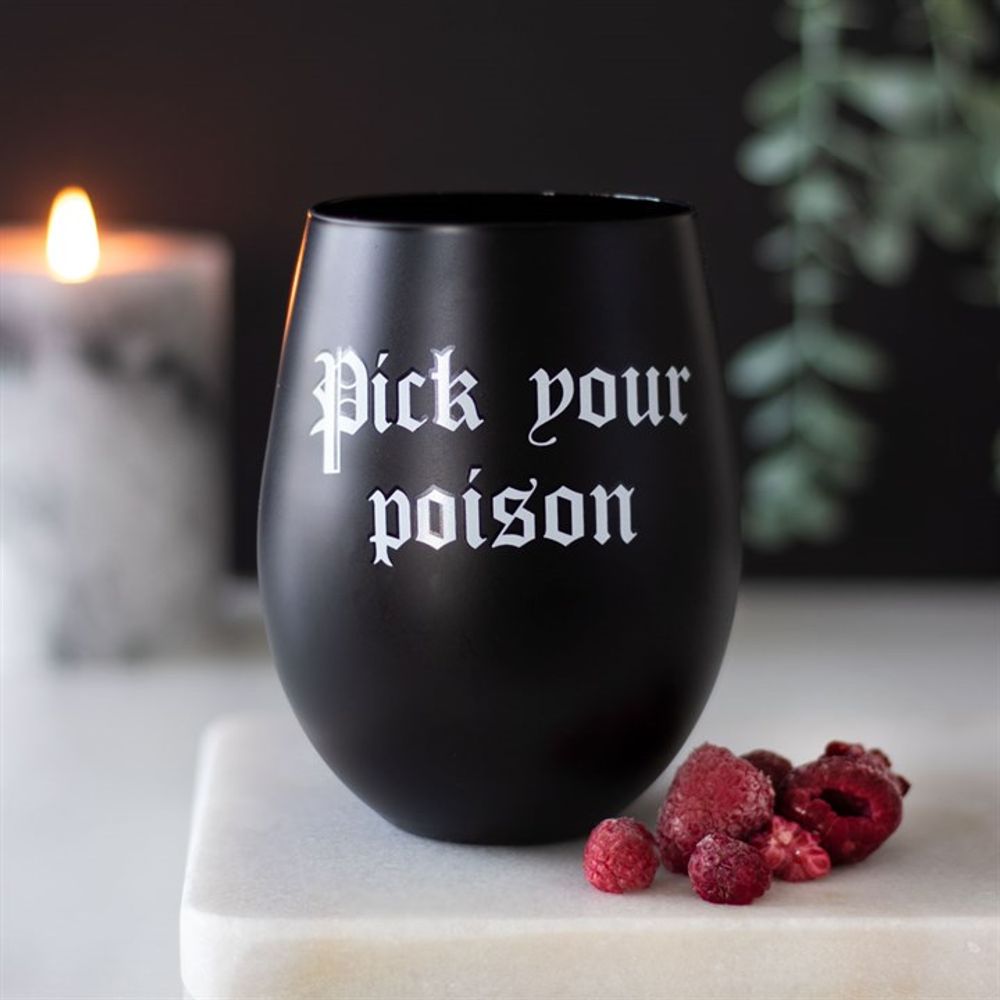 Pick Your Poison Stemless Wine Glass N/A