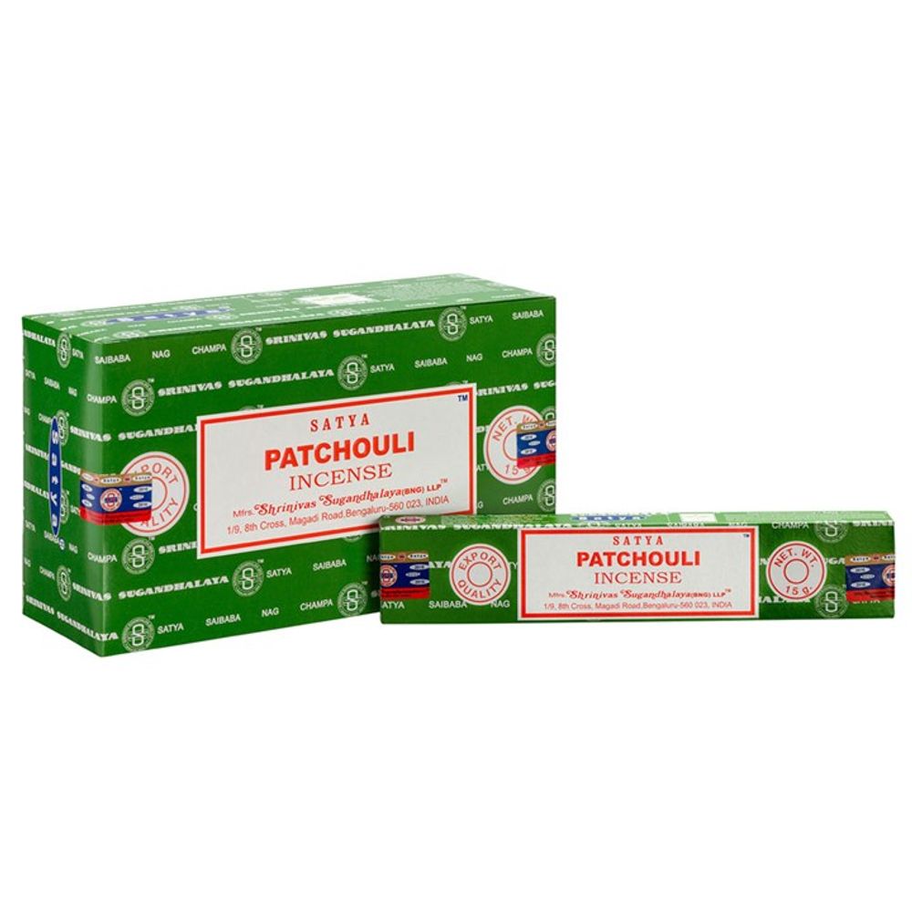 Set of 12 Packets of Patchouli Incense Sticks by Satya N/A