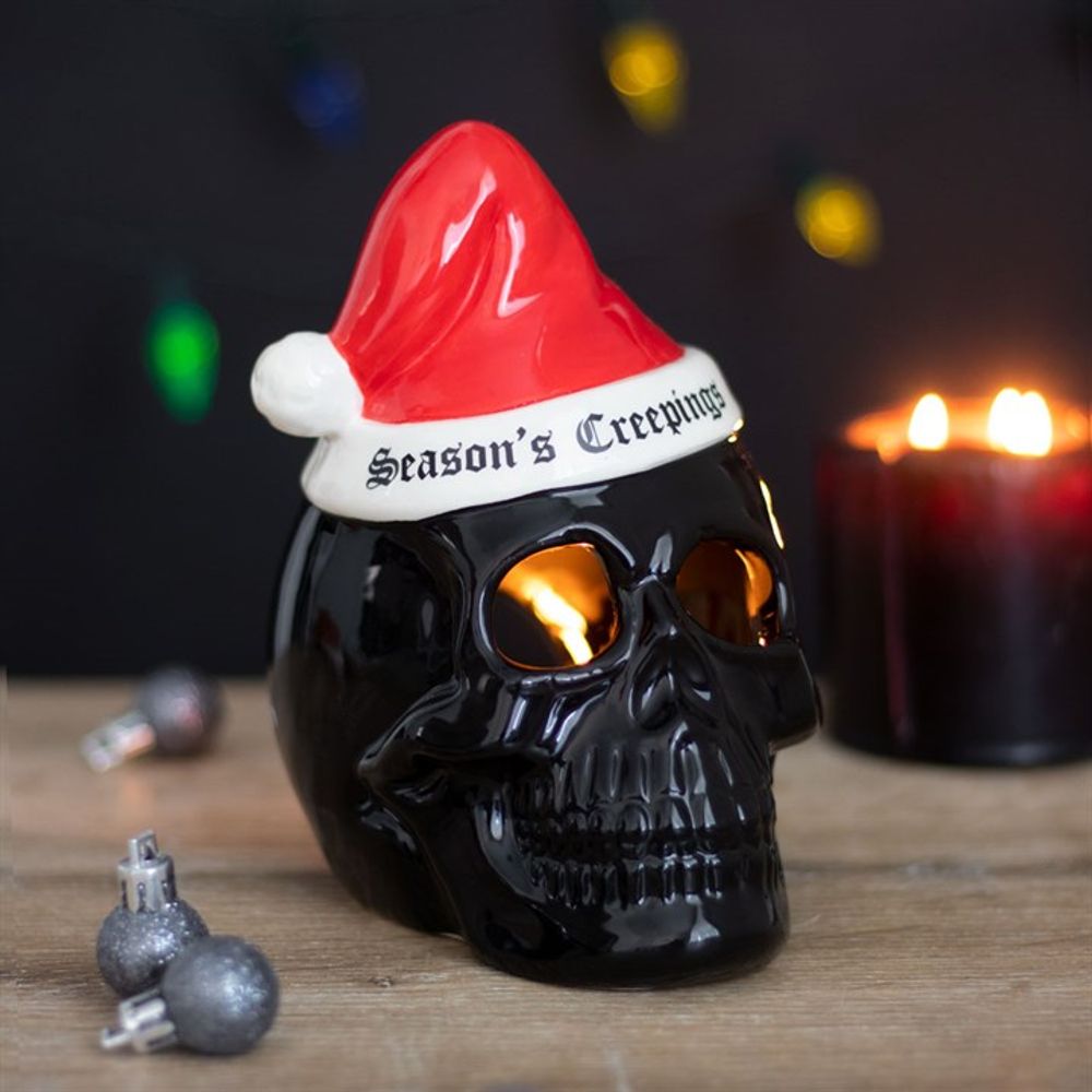 Seasons Creepings Skull Tealight Holder N/A