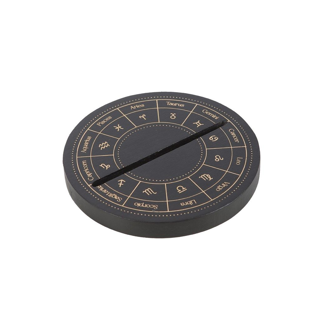 Black Astrology Wheel Tarot Card Stand N/A