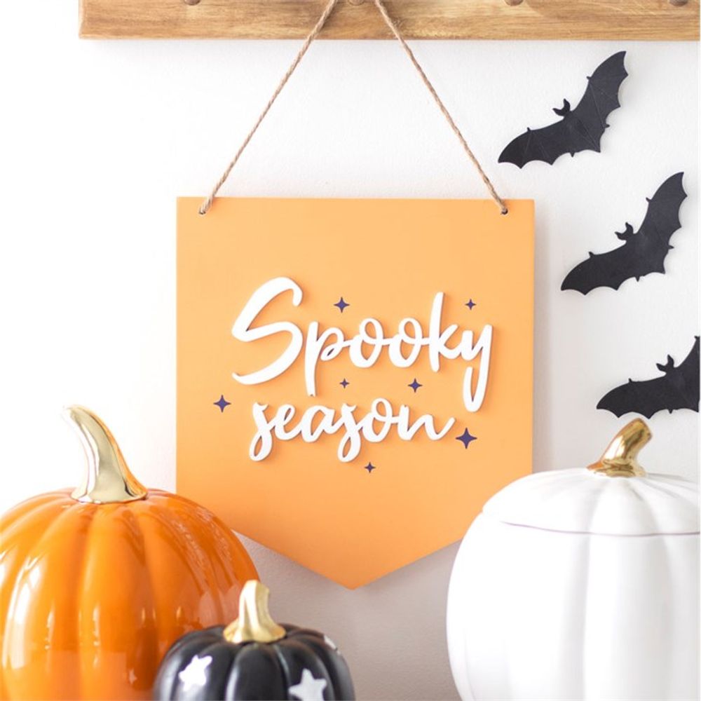 Orange Spooky Season Hanging Sign N/A