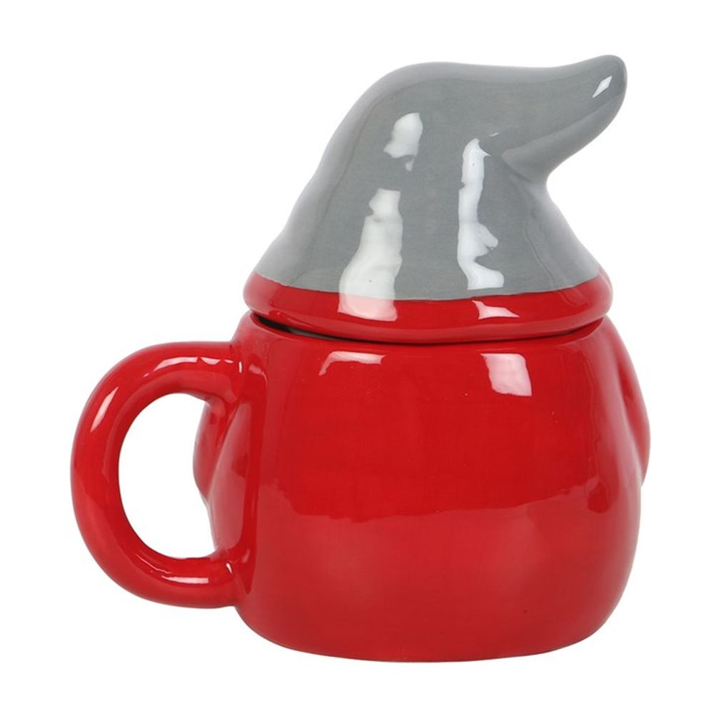 Red and Grey Gonk Lidded Mug N/A