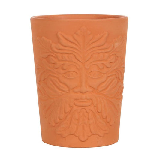 16cm Green Man Terracotta Plant Pot N/A