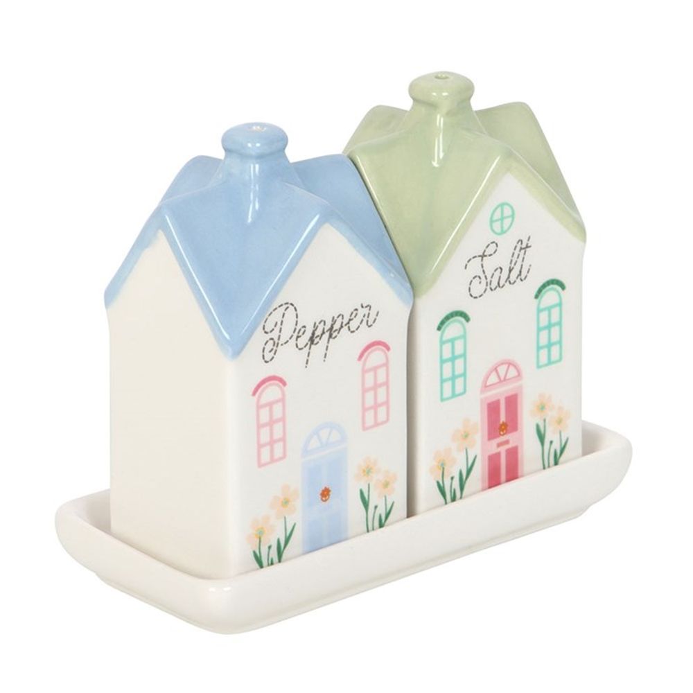 Pastel House Salt and Pepper Shakers N/A