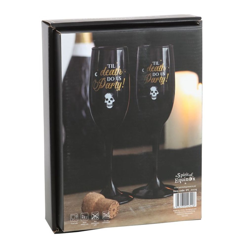 Til Death Do Us Party Champagne Flute Set N/A