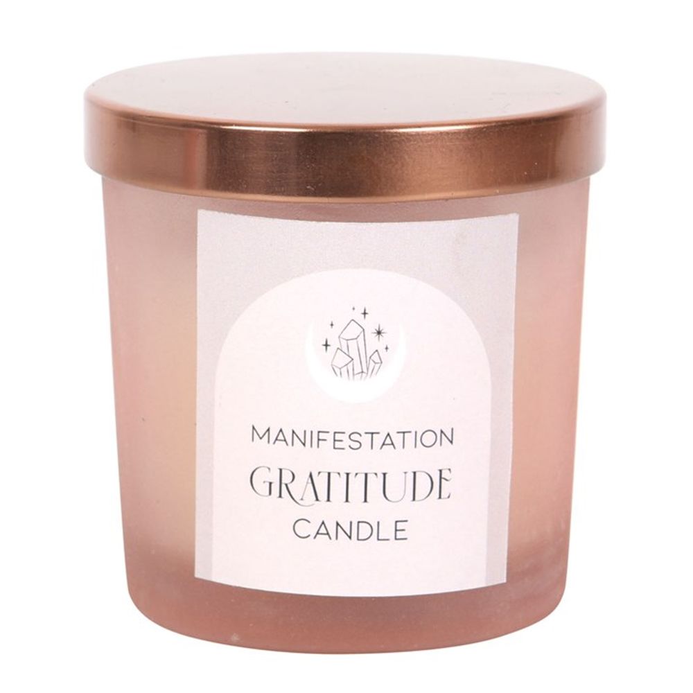 Gratitude Wild Rose Crystal Chip Candle N/A