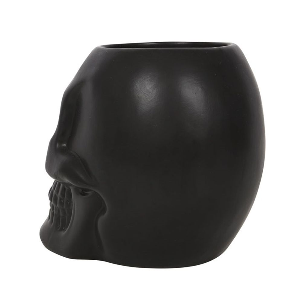 Black Skull Plant Pot N/A